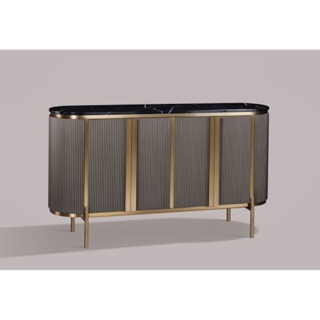 Komoda złota grafitowa Omega Glamour Premium 160x40x90