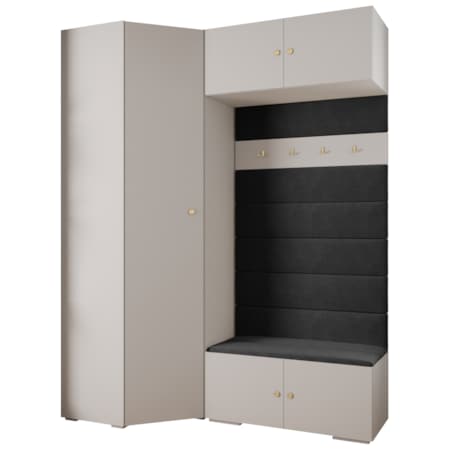 Garderoba do przedpokoju INOVA 2 Z21 biały+złoty+manila18