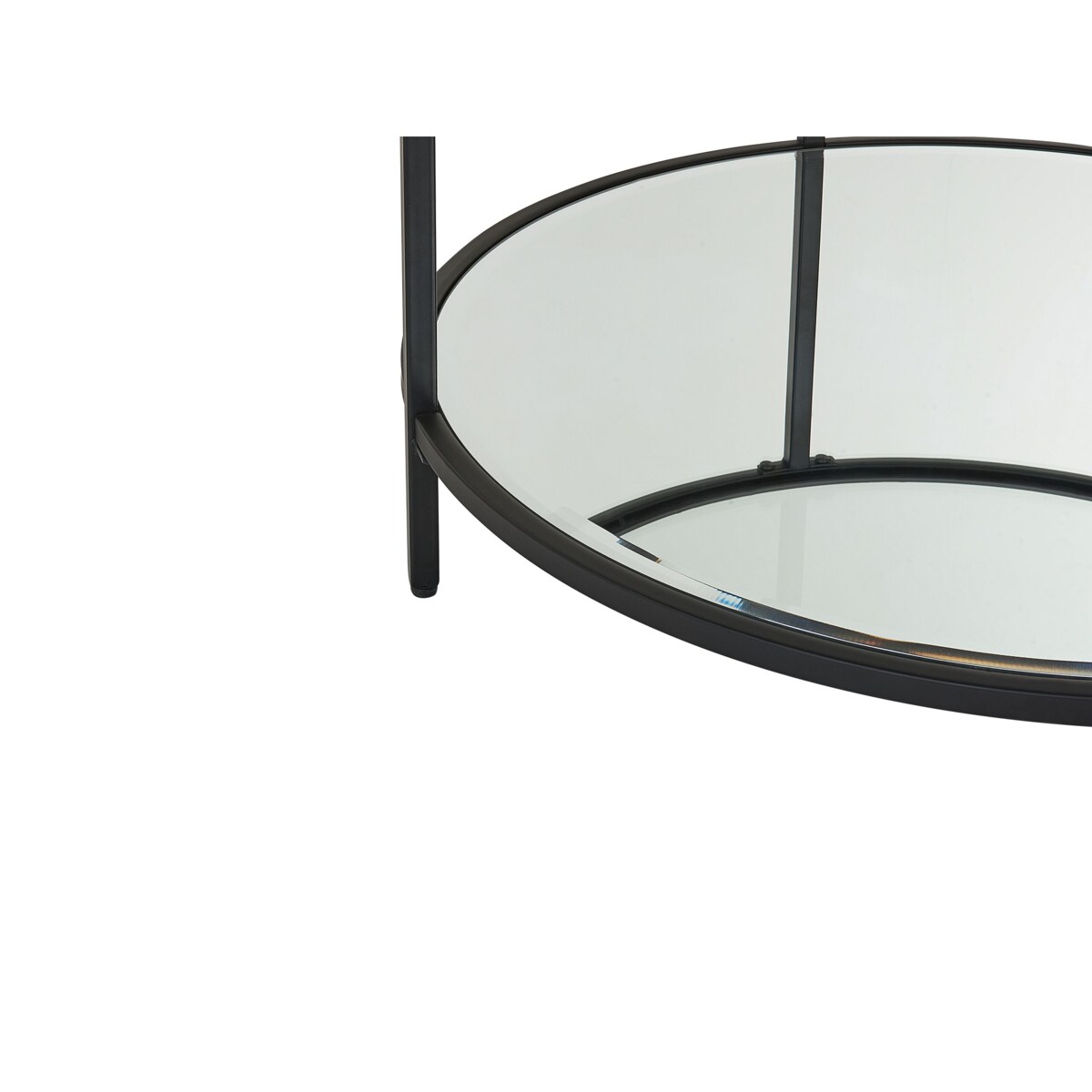 Stolik kawowy BIRNEY Szkło hartowane Czarny