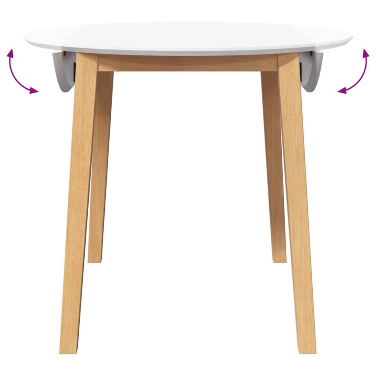 vidaXL Stół jadalny Naturalne drewno lite Guma