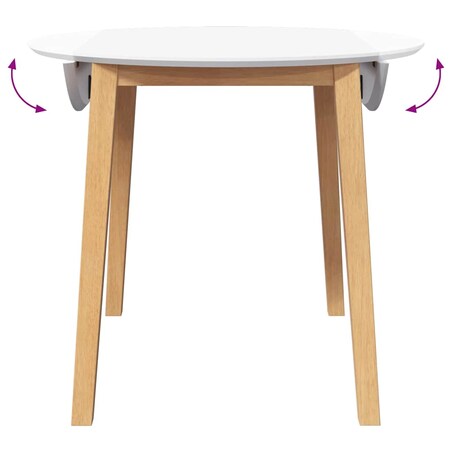 vidaXL Stół jadalny Naturalne drewno lite Guma