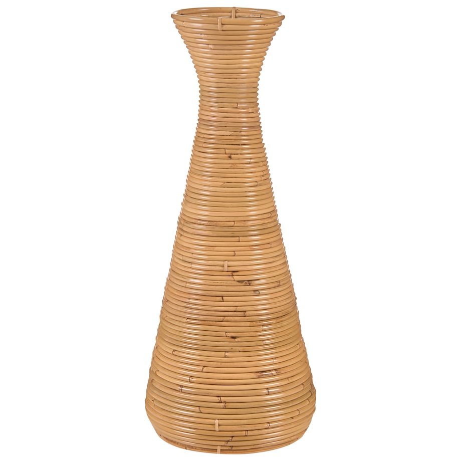 Wazon dekoracyjny NIDRI Rattan 70 cm Naturalny