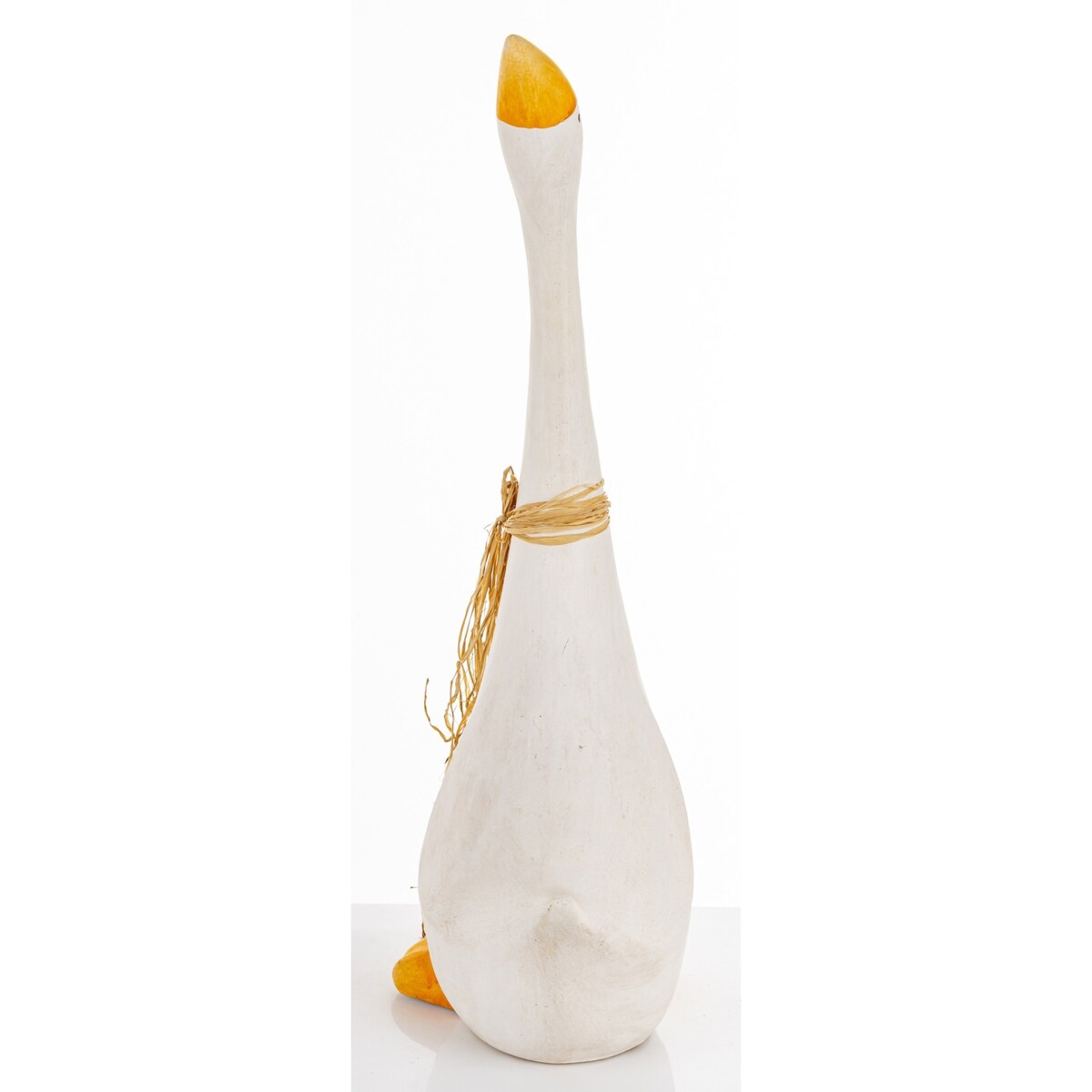 Dekoracja - biała gąska 68x27x21 cm ANSERO średnia