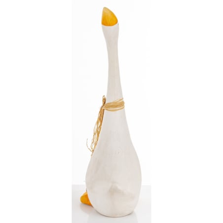 Dekoracja - biała gąska 68x27x21 cm ANSERO średnia