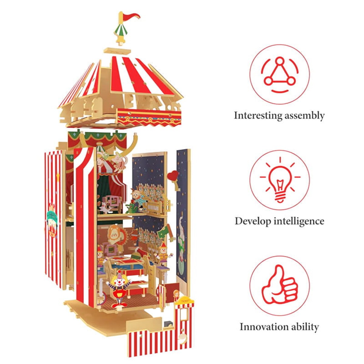 Miniaturowy domek Book Nook - Wesoły cyrk