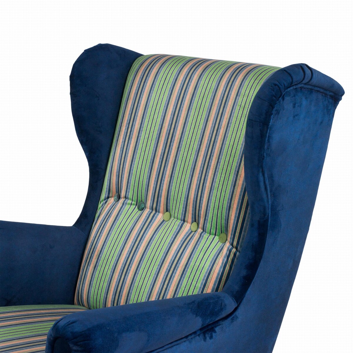 Fotel uszak Cambridge velvet – elegancki fotel wypoczynkowy do salonu i sypialni z autorskim wzorem