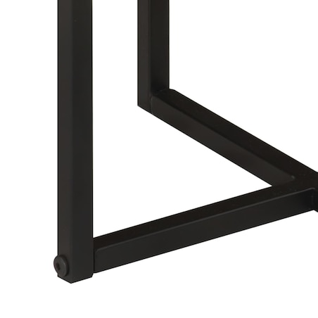 vidaXL Stolik kawowy, 45x45x35 cm, lite drewno akacjowe i żelazo