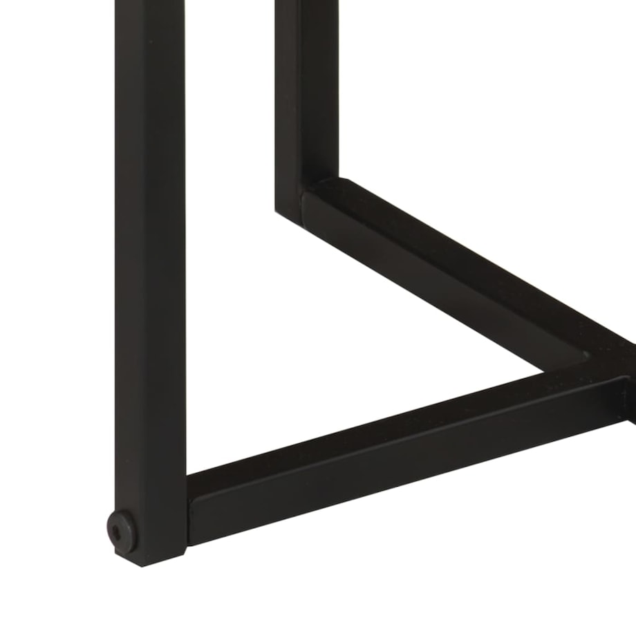 vidaXL Stolik kawowy, 45x45x35 cm, lite drewno akacjowe i żelazo