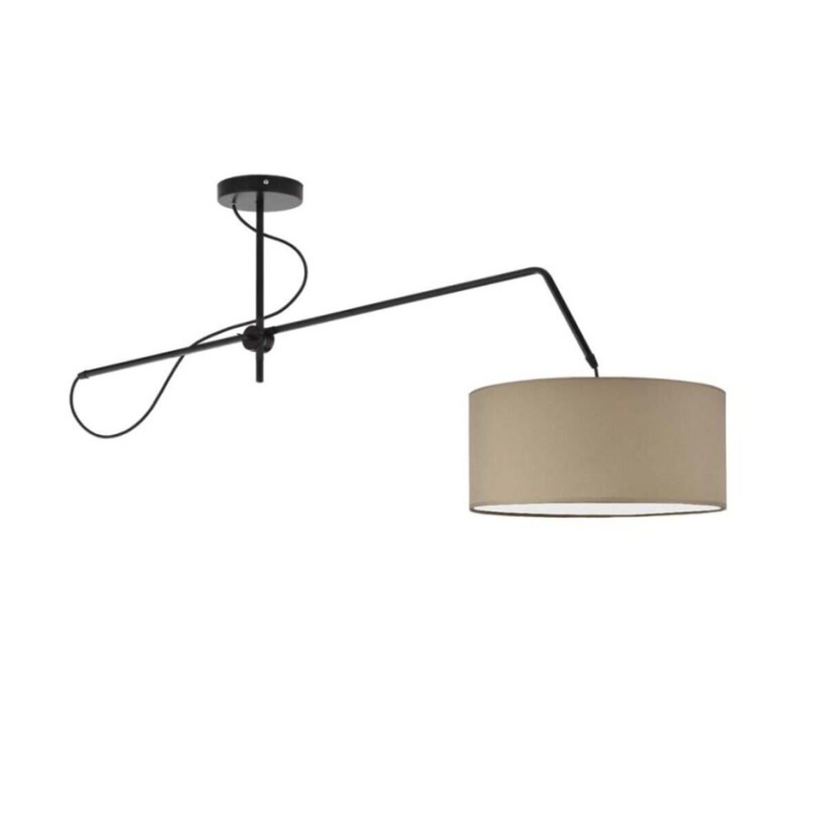 Lampa wisząca przegubowa sufitowa regulowana z abażurem walec MODERN