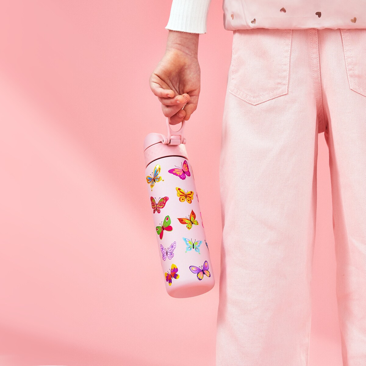 Butelka ION8 Single Wall I8SS600PPBFLY (MR) Butterfly