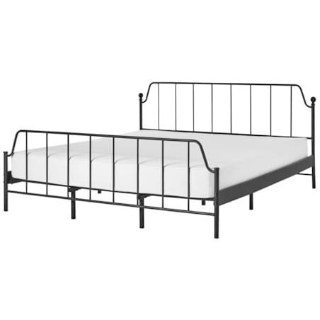 Łóżko metalowe 180 x 200 cm czarne MAURESSAC