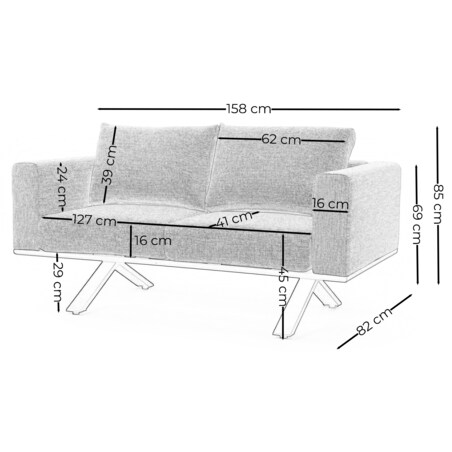 Meble ogrodowe nowoczesne luksusowe aluminiowe MARABELLA szaro drewniane