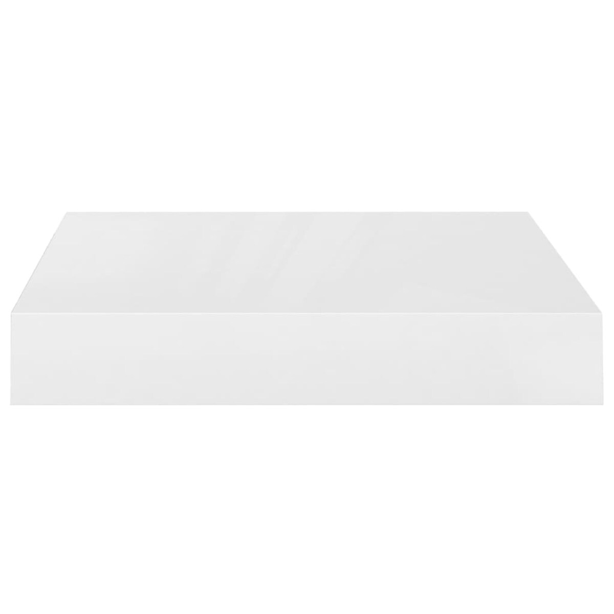 vidaXL Półka ścienna, biała, wysoki połysk, 23x23,5x3,8 cm, MDF