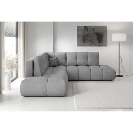 Narożnik pikowany, rozkładany z funkcją spania SOHI, Flow 17 - ciemny szar