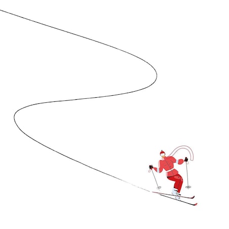 Poduszka świąteczna - Czerwona narciarka