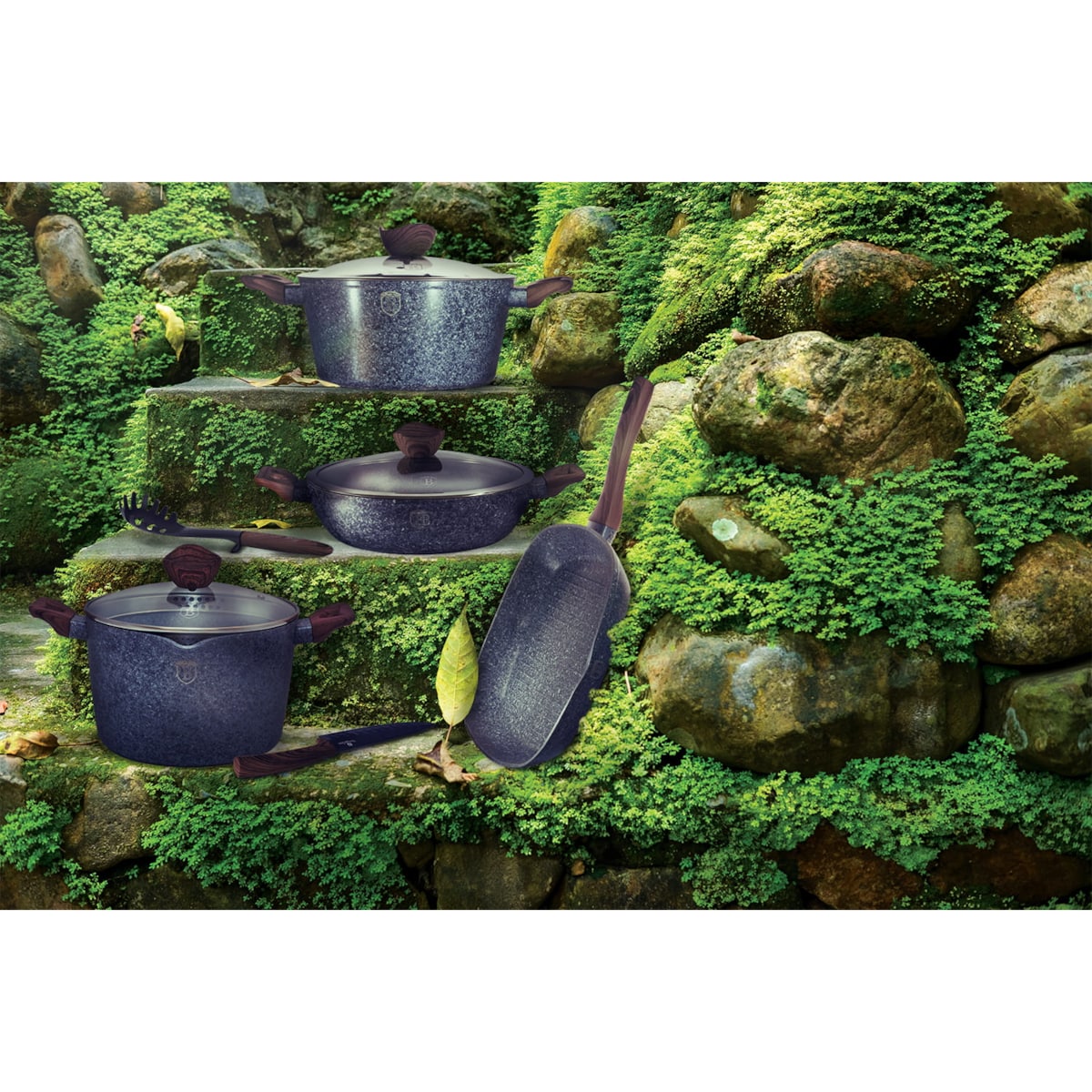 Wok z powłoką granitową 32cm 4.9L BERLINGER HAUS Forest Line