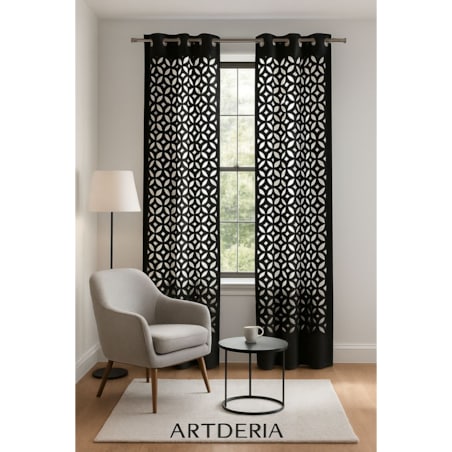 Zasłona "4leaves" wycinana laserowo 140x250 cm na przelotki