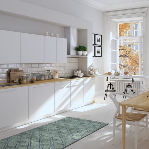 Chodnik Antypoślizgowy Vita 80x300 cm Romby Zielony