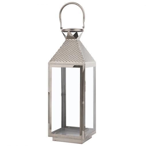Lampion BALI Stal nierdzewna 55 cm Srebrny