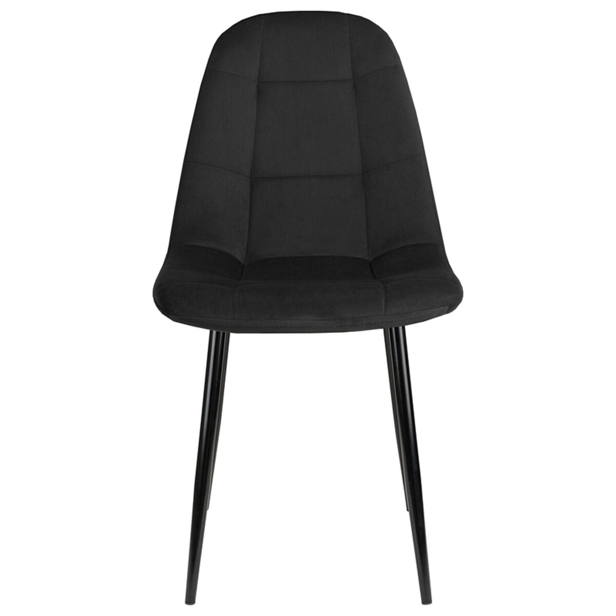 Krzesło tapicerowane czarne welurowe nowoczesne pikowane