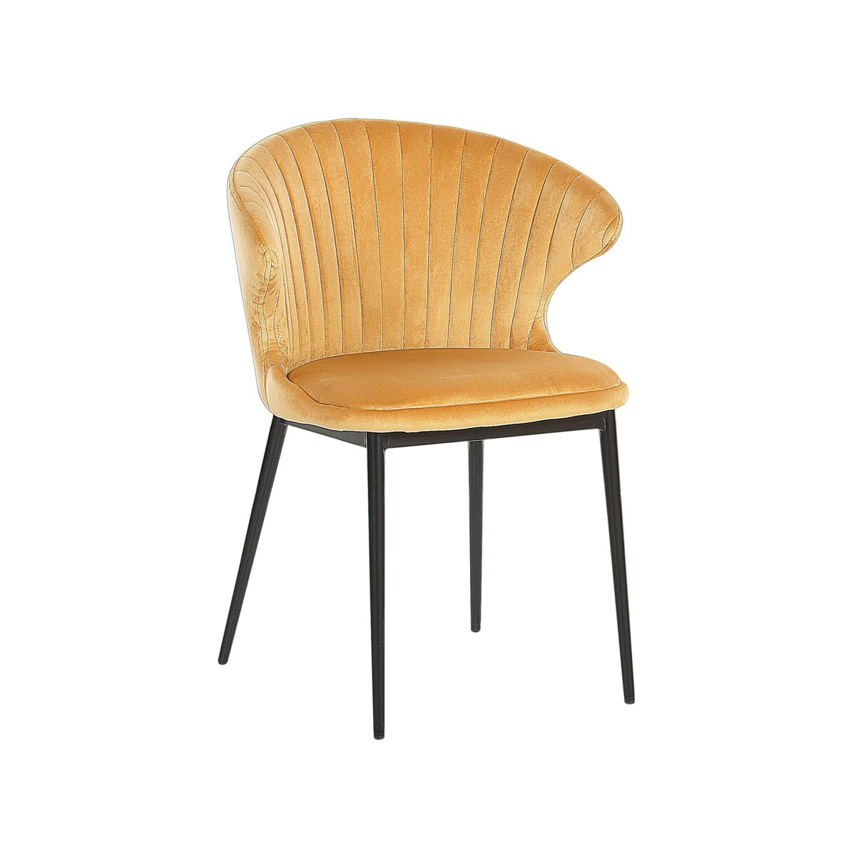 Zestaw 2 krzeseł do jadalni welurowy żółty AUGUSTA