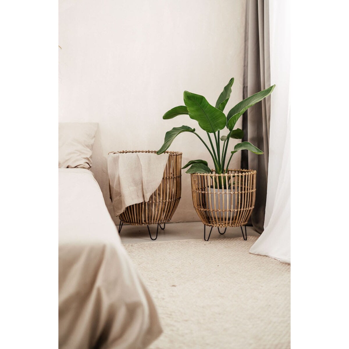 DONICA KOSZ RATTANOWA SZARA LAURA L