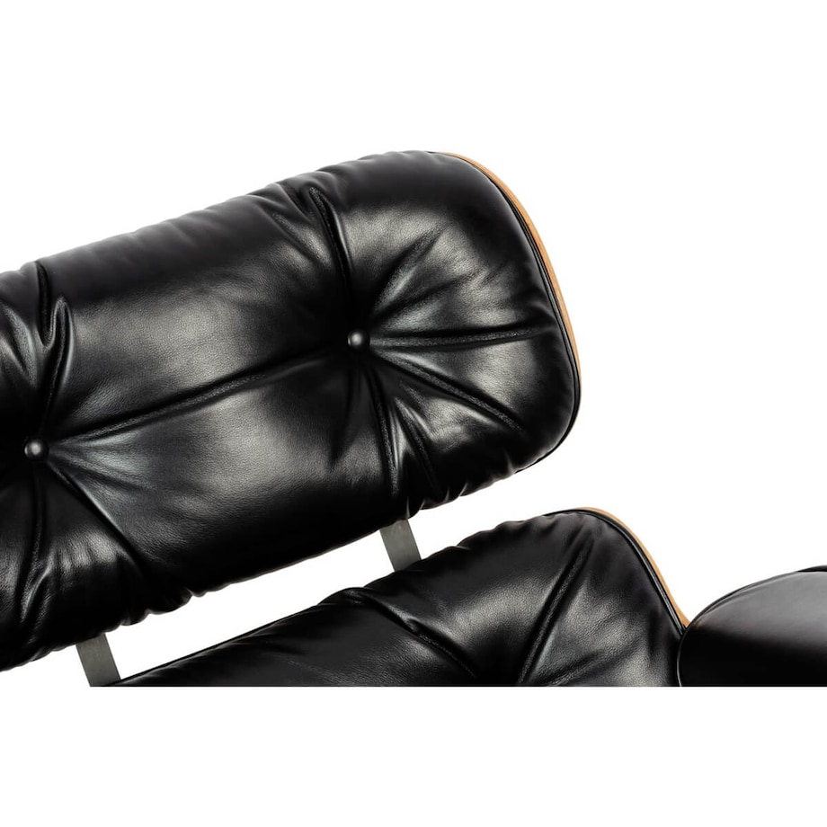 Szeroki fotel Lounge salonowy do wypoczynku czarny orzech, King Home