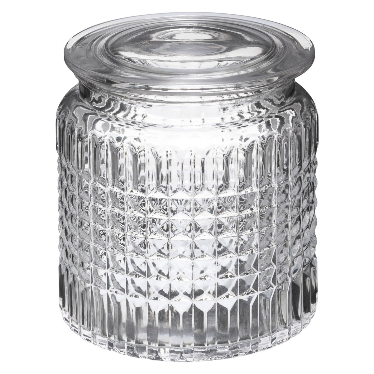Ozdobny słoik na płatki kosmetyczne z pokrywką, Ø 10,8 cm, szkło
