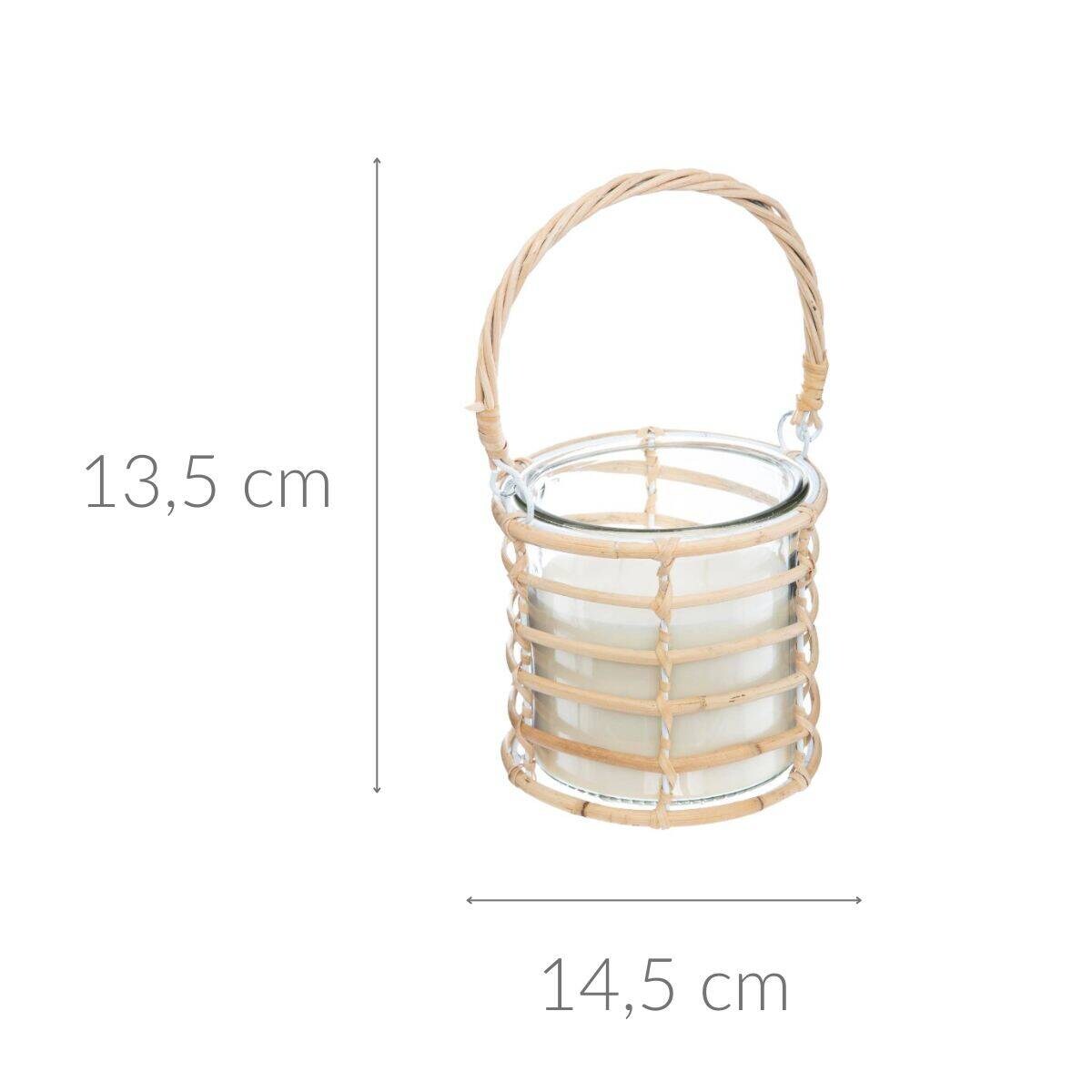 Lampion, świeca przeciw komarom, zapach trawy cytrynowej, 430 g