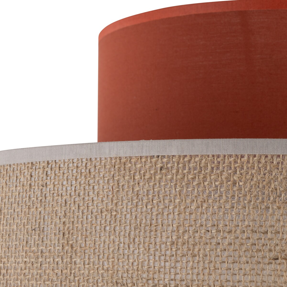 Lampa wisząca TK Lighting DUO JUTA BROWN 3139 E27 czarno-ceglasta z jutą regulowana do salonu kuchni jadalni
