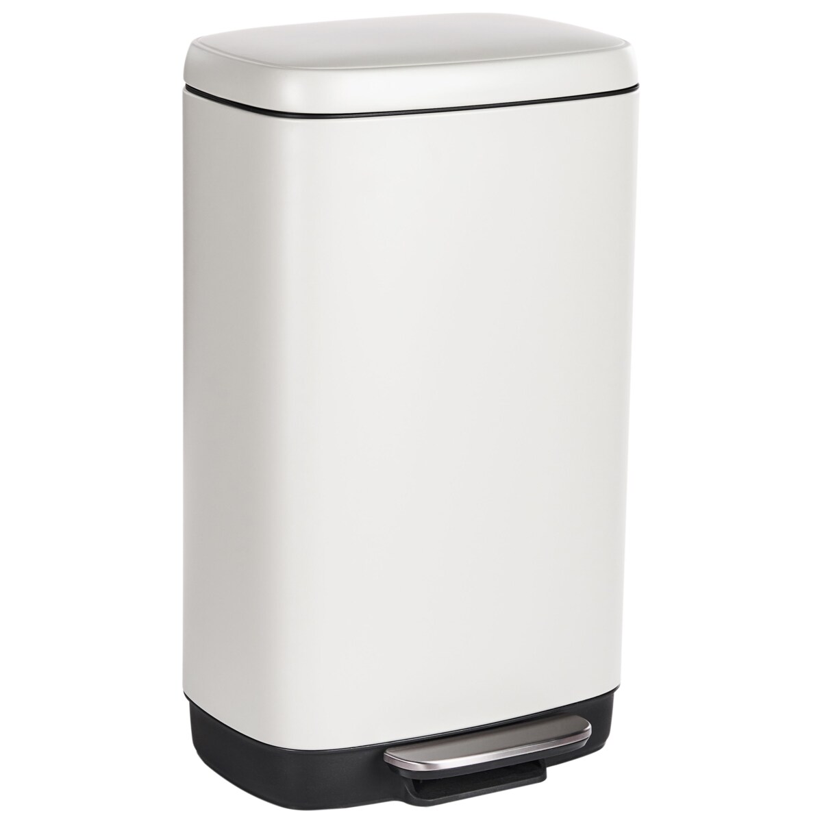 Kosz na śmieci z pedałem 30 L ECOCOLLECT Metal Biały
