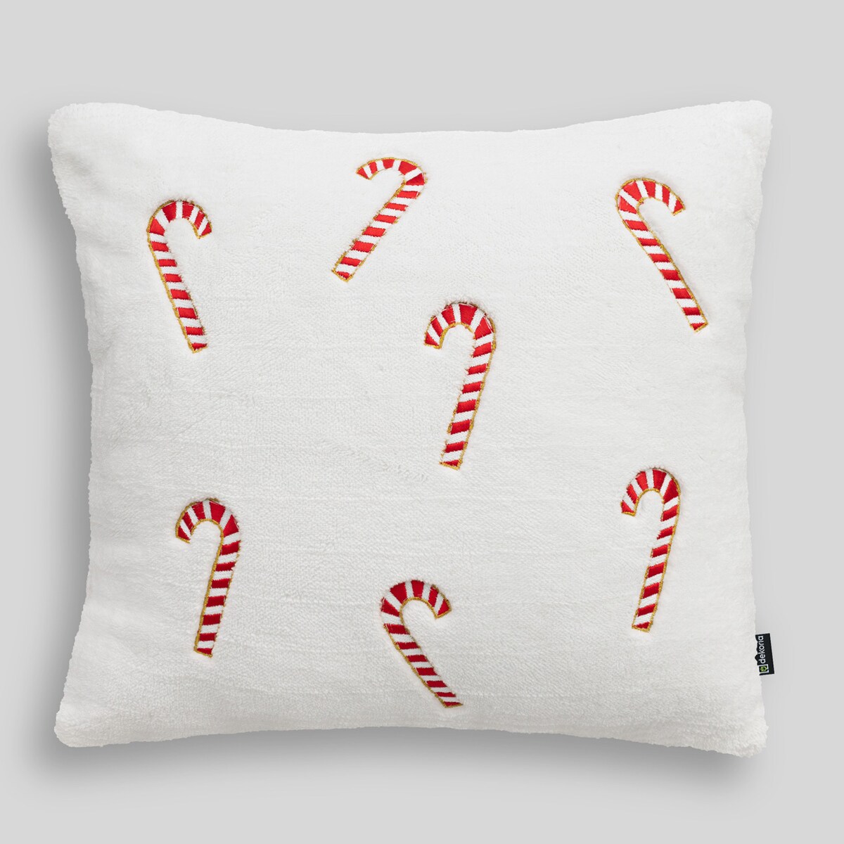 Poszewka na poduszkę Candy Cane 43x43 cm boże narodzenie, święta, świąteczne, biały, 43x43 cm