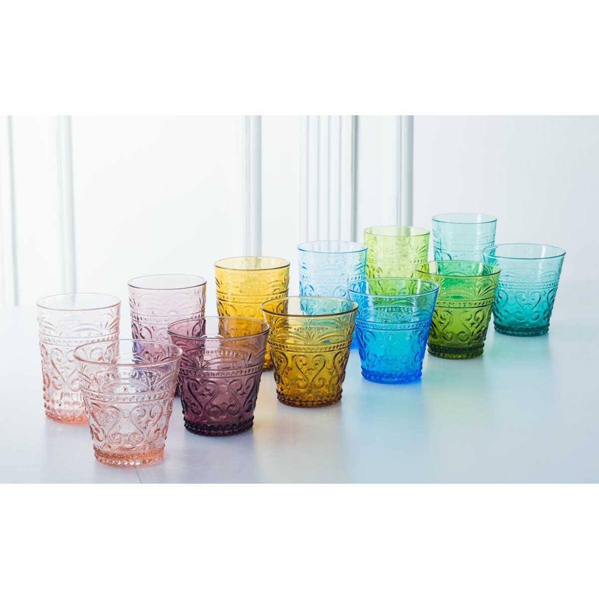 VILLA ITALIA Szklanka purpurowa 250 ml 9 cm FIORINO