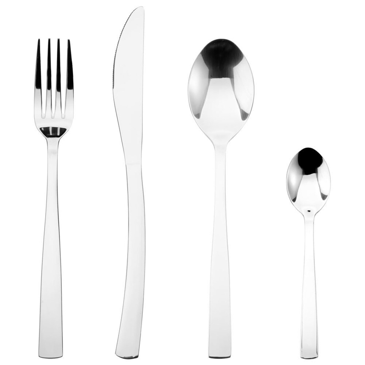 Komplet sztućców obiadowych dla 6 osób OLYMPE, stal nierdzewna