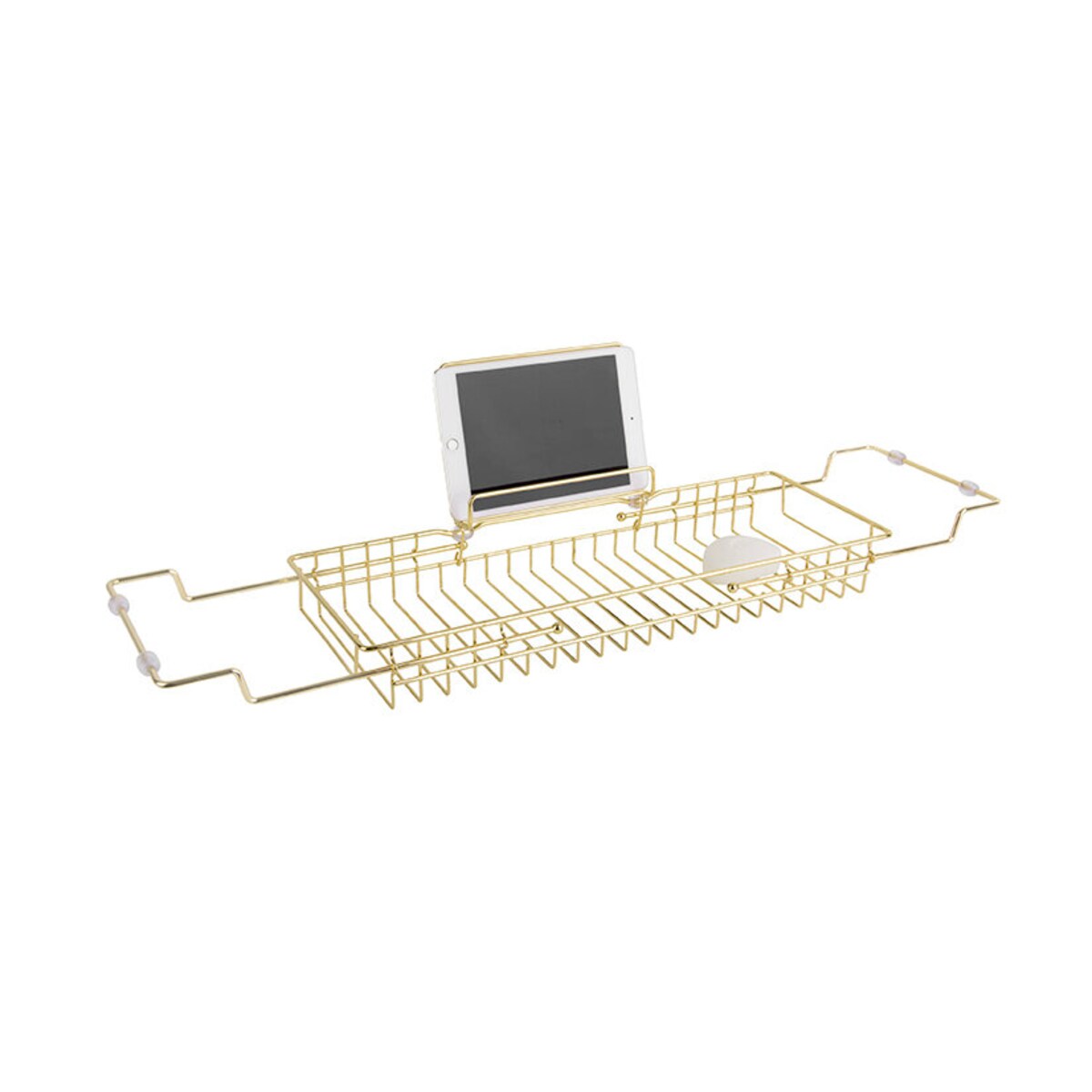 Półka na wannę CADDY, metalowa, 18 x 20 x 61 cm