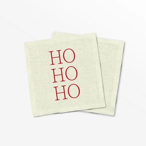 Serwetki świąteczne - HO HO HO - czerwone (2szt.)