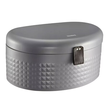 Chlebak stalowy Pojemnik na chleb pieczywo bułki szary KLAUSBERG