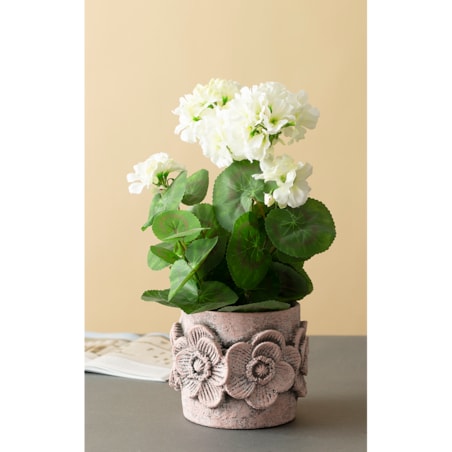 OSŁONKA na doniczkę FLOWER beton różowa śr. 14cm