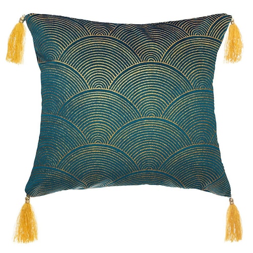 Poduszka dekoracyjna z frędzlami, 40 x 40 cm