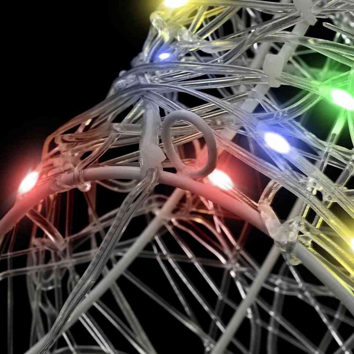 vidaXL Głowa Renifera z 140 diodami LED kolorowy 60 cm Akryl