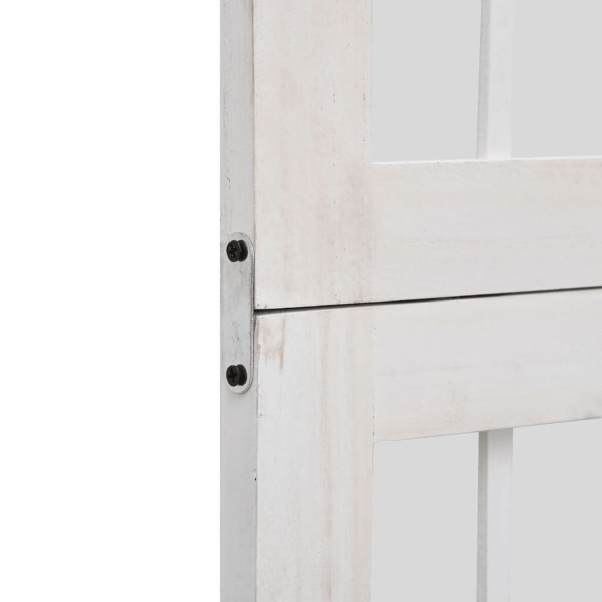 vidaXL Parawan pokojowy, 4-panelowy, biały, lite drewno paulowni