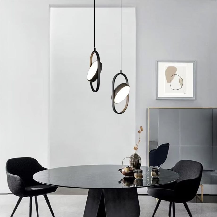 Lampa sufitowa wisząca czarna LED regulowana APP1554-CP