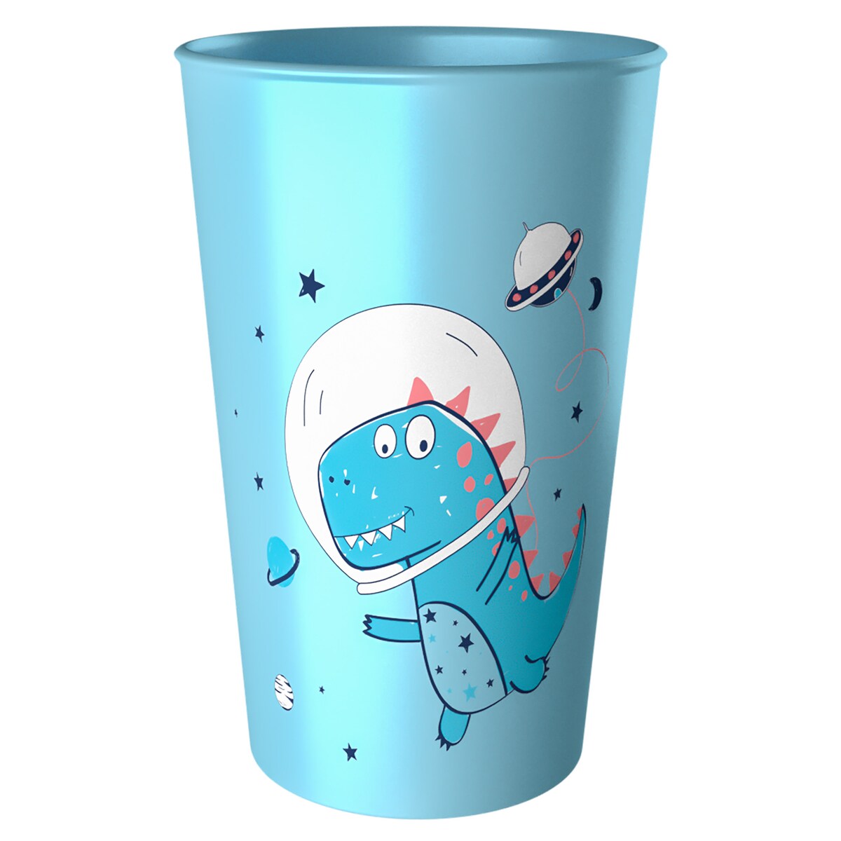 Kubek Dla Dziecka Dziecięcy 250 Ml Plastikowy Dino Niebieski