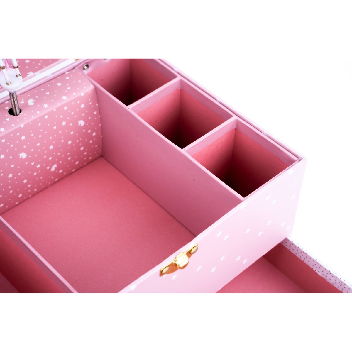 Kuferek na biżuterię z pozytywką i lusterkiem