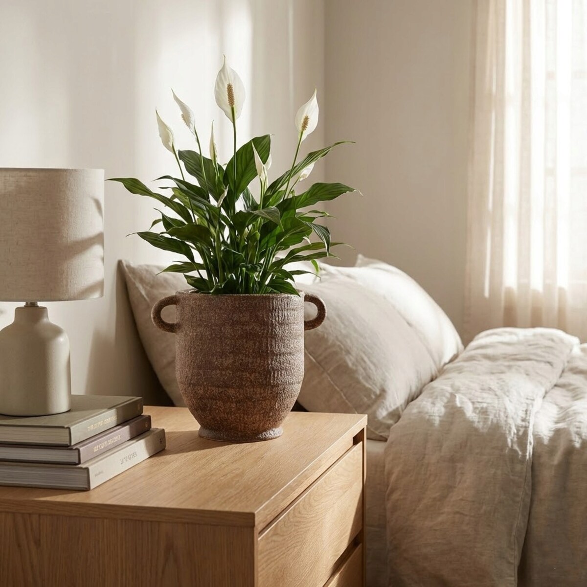 DONICZKA CERAMICZNA NA BALKON TARAS BONSAI KWIATY BRĄZOWA LOFT BOHO DUŻA