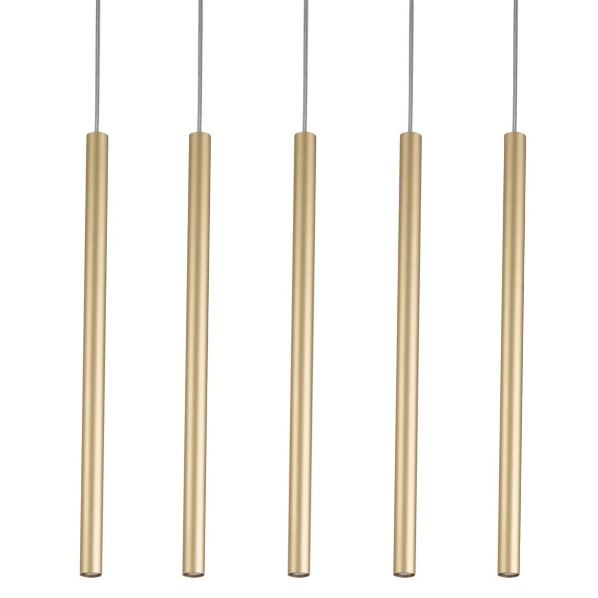 Wielopunktowa lampa wisząca Sopel 33617 Sigma cylindriczna złota