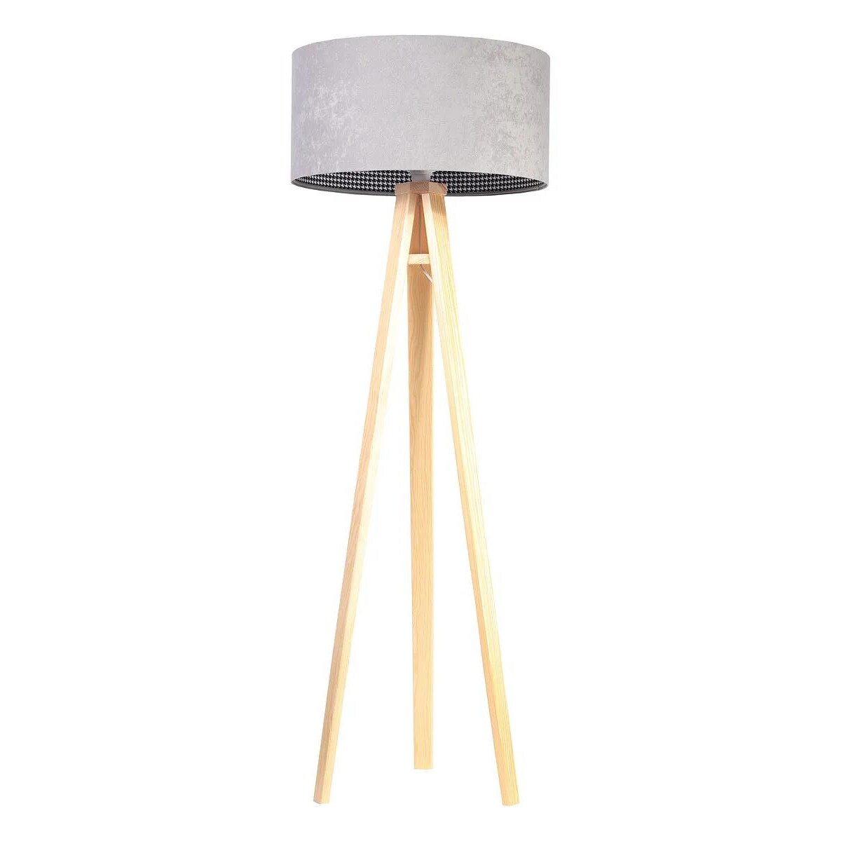 Lampa stojąca HOME 50 szara/sosna