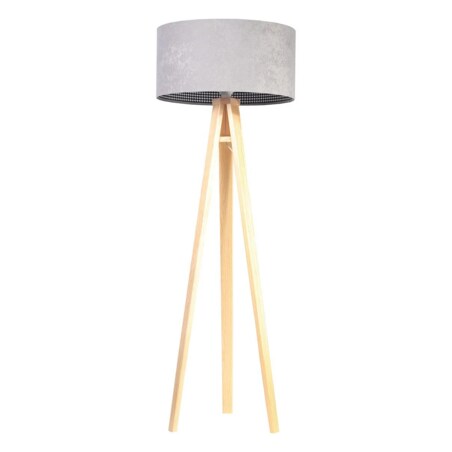 Lampa stojąca HOME 50 szara/sosna