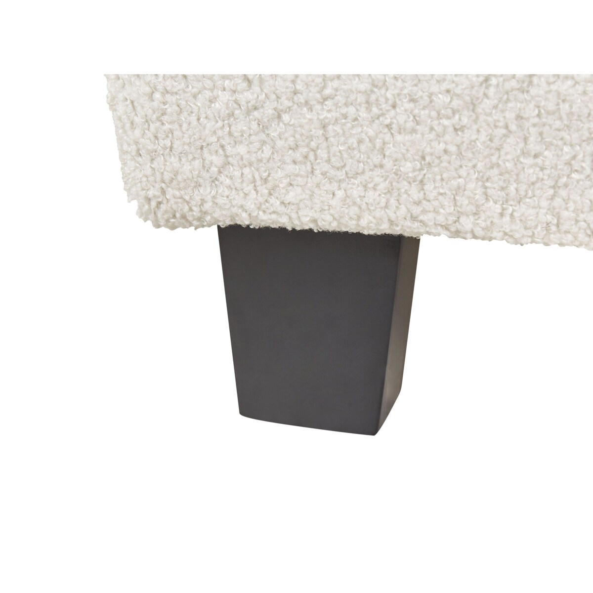 Łóżko bez zagłówka Boucle ROANNE 140 x 200 cm Kremowy