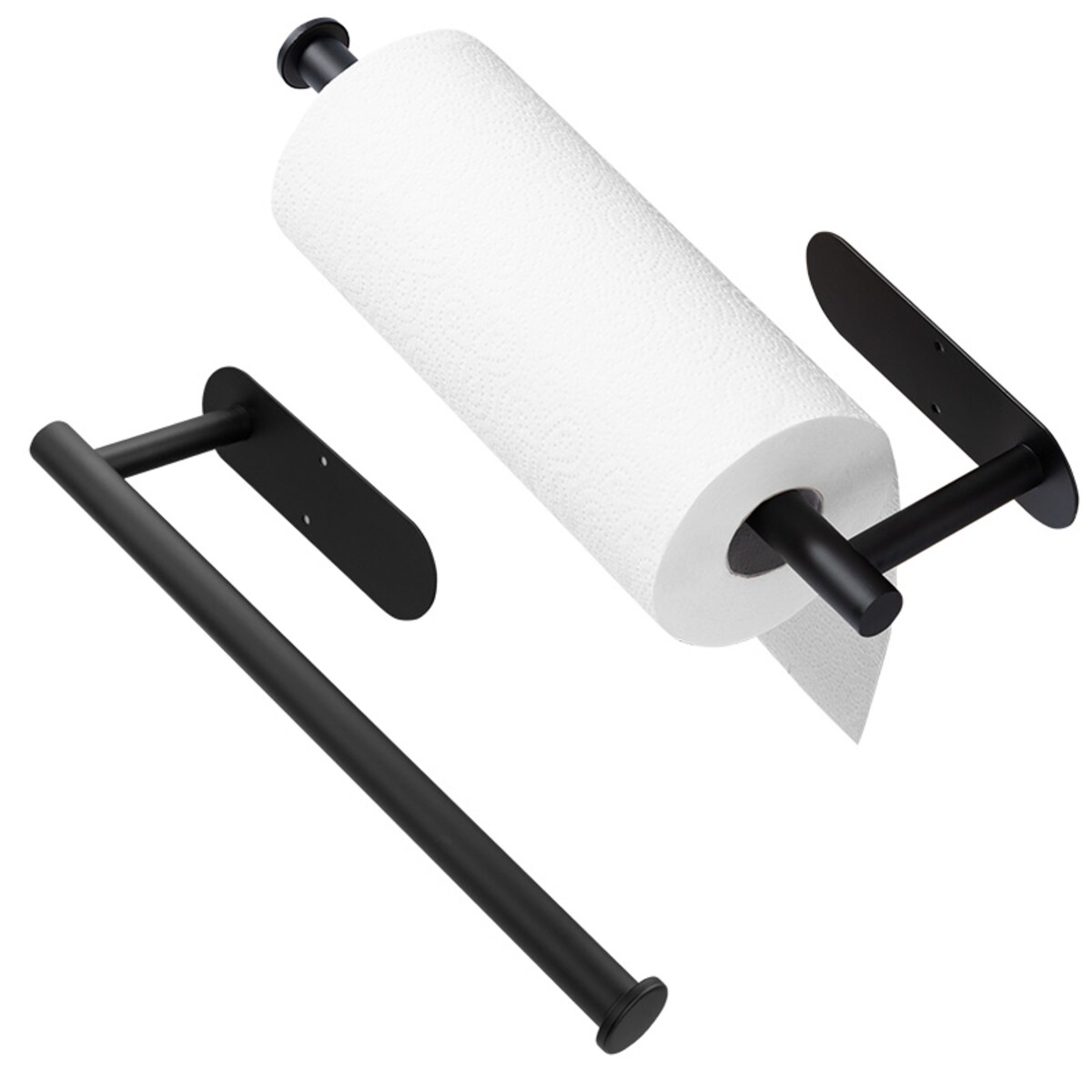 Wieszak uchwyt na ręcznik papierowy kuchenny czarny loft